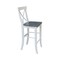 International Concepts X-back BarHeight Stool, 30" Seat Height, White/Heather Gray S05-6133 - alternate 7